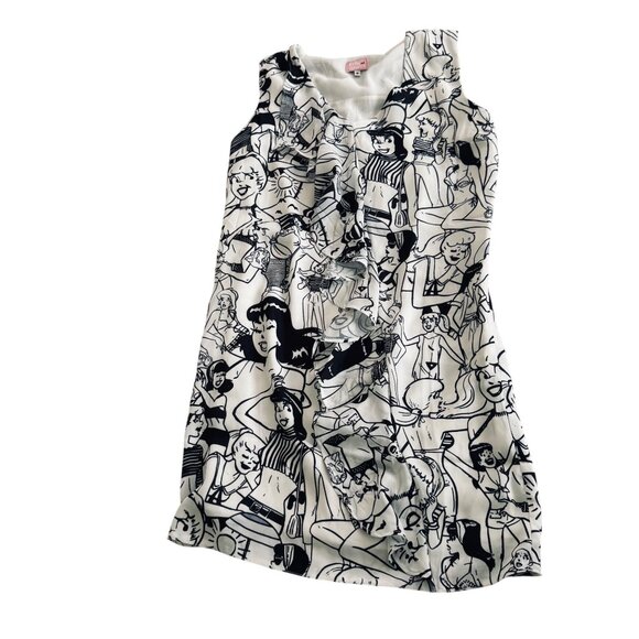 Betty & Veronica Comic Print Sleeveless Dress Size M Cotton Blend Womens Apparel - Picture 3 of 12